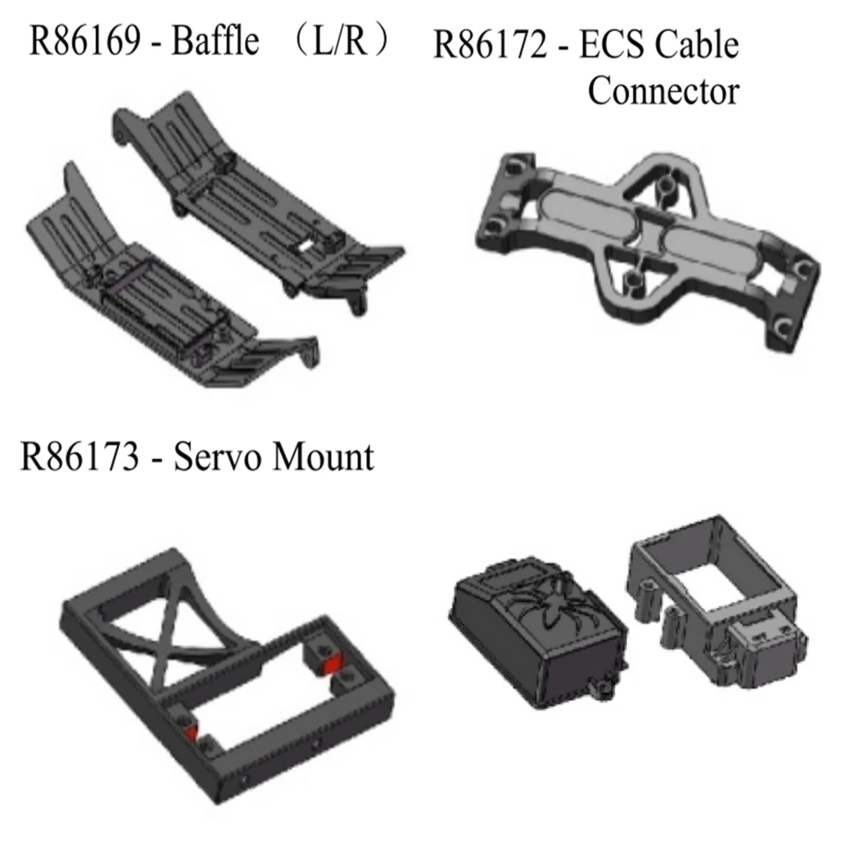 RGT Spare Parts R86169 R86172 R86173 R86174 For 1/10 4wd Scale Crawler EX86110 EX86120 EX86181 Pioneer Car