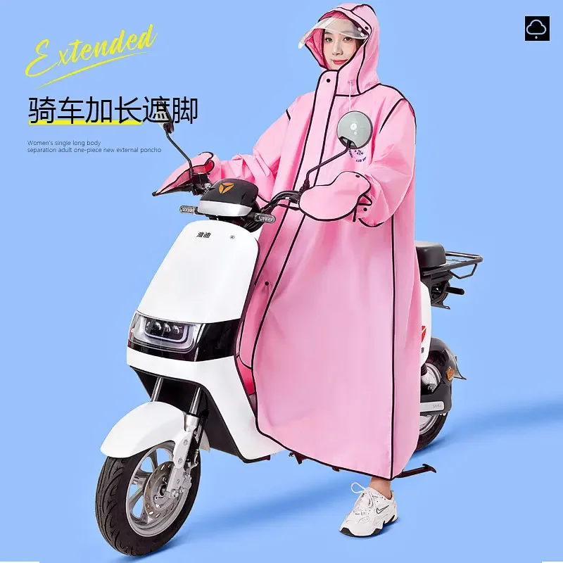 

EVA Long Raincoat Waterproof Zipper Rain Gear for Men & Women Reusable Poncho Portable Outdoor Travel Camping Rain Jacket