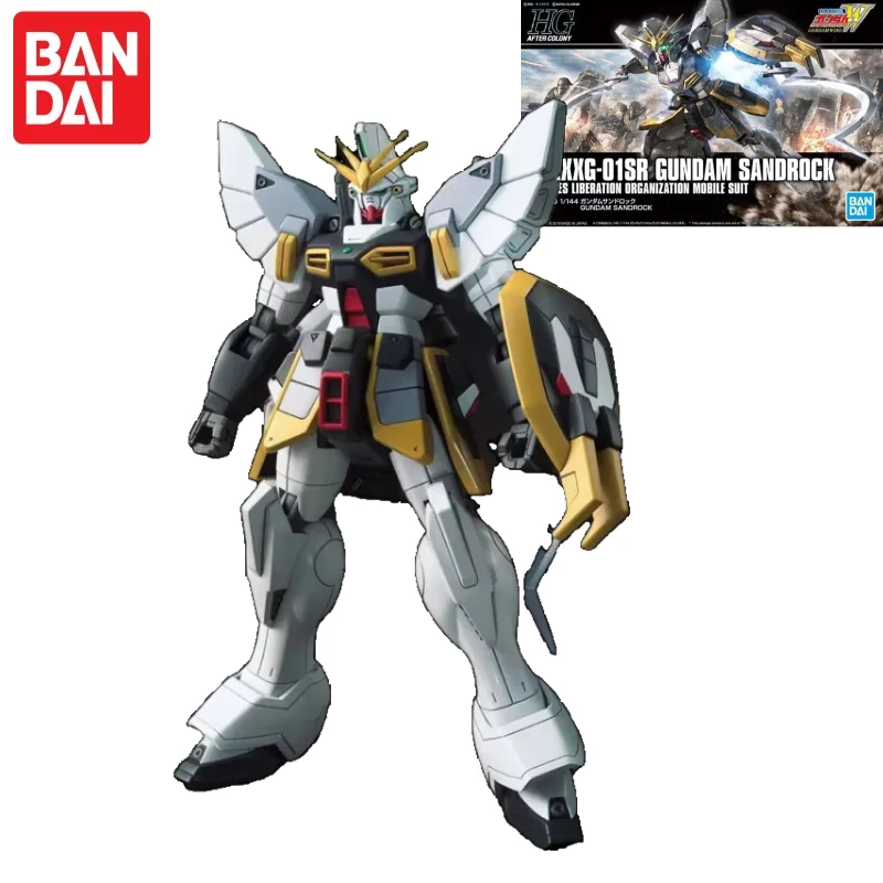 

Bandai Original Gundam Anime Model Hguc Xxxg-01Sr Gundam Sandrock Action Figure Mecha Warrior Figure Garage Educational Toys
