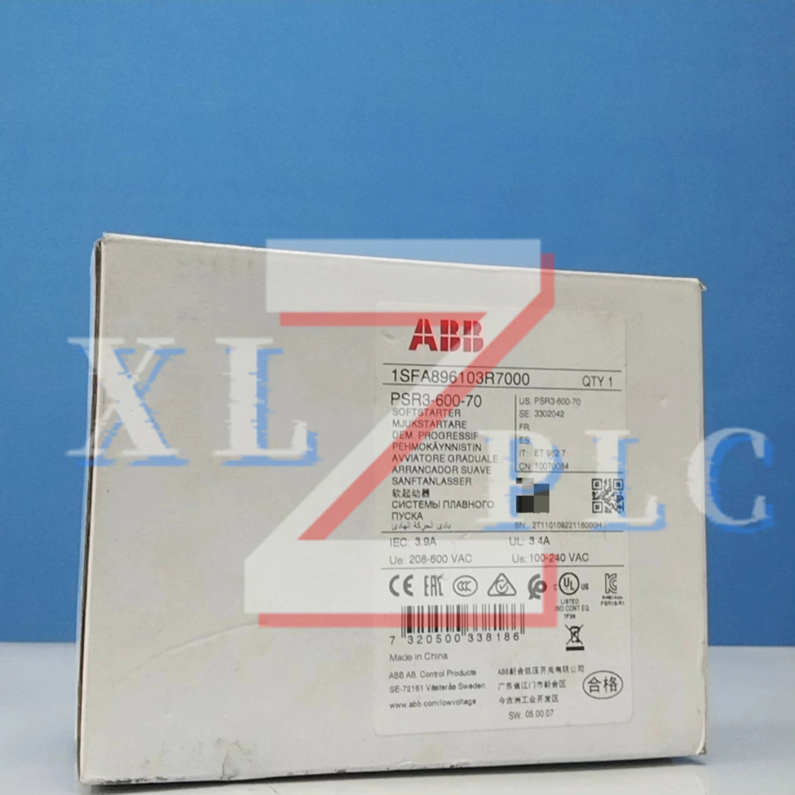

новый оригинальный плавный стартер PSR3-600-70 (1,5 кВт) PSR6-600-70(3 кВт) PSR9-600-70(4 кВт) PSR12-600-70(5,5 кВт)