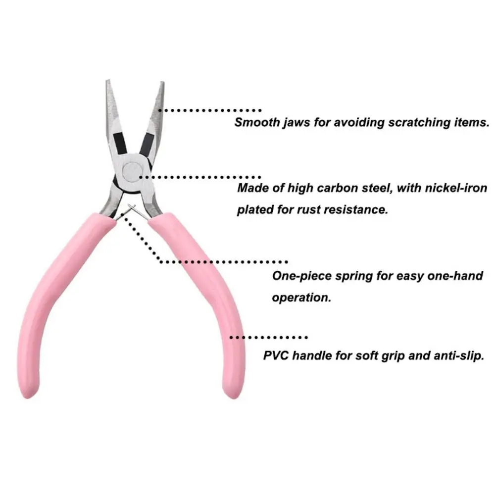 Multifunction Jewelry Pliers Pink Mini DIY Pliers Easy To Use Portable Handmade Jewelry Tools Beadwork