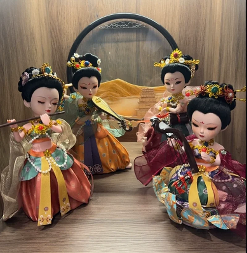 Dunhuang Apsara Silk Action Figure Ornament Mogao Caves Cultural Creative Doll Decoration Museum Souvenir Ideal Surprise Gift