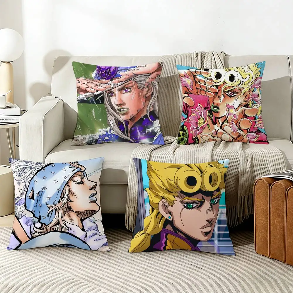 

JoJos B-Bizarres Adventures Various Sizes Square Pillow Case For Car Home Bedchamber Decor