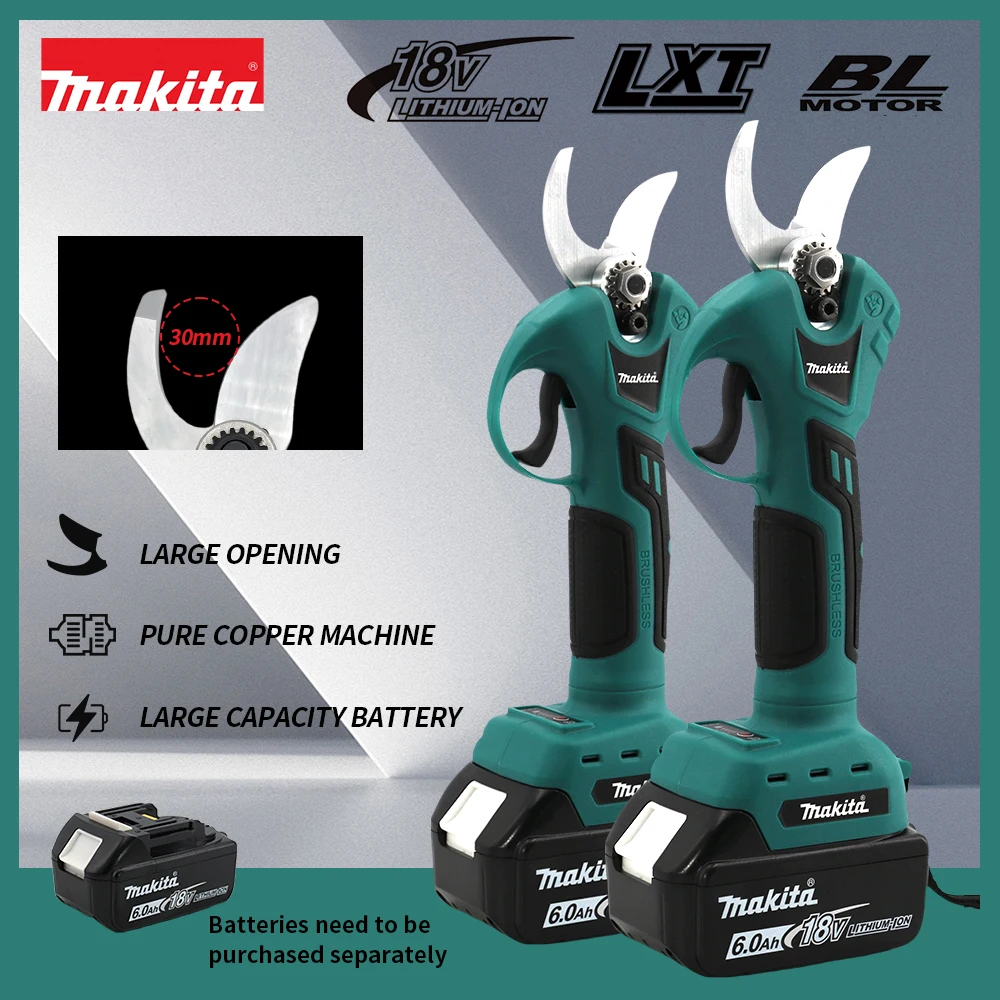 Imagem -02 - Makita 18v Bateria sem Escova Tesouras de Poda Elétrica Ferramenta Jardim Podador Bateria Elétrica sem Fio Tesoura Jardim Árvore Frutífera