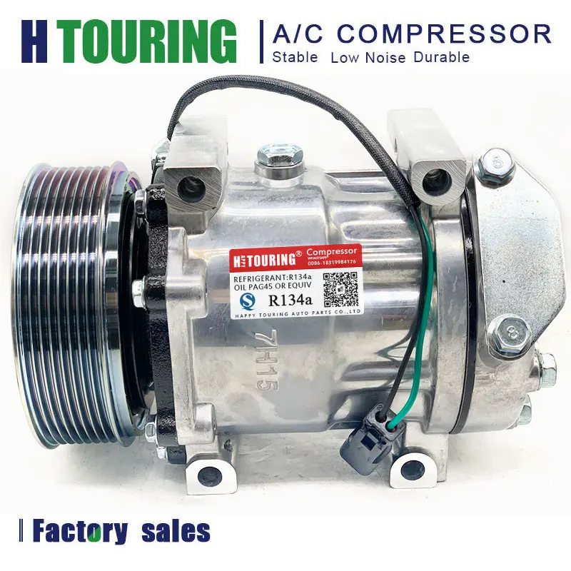 AC Compressor for JCB Telescopic handler TM Series 320 Sanden 7H15 SD7H15 8202 8203 08562 32008562 32008563 2819101634 700510631