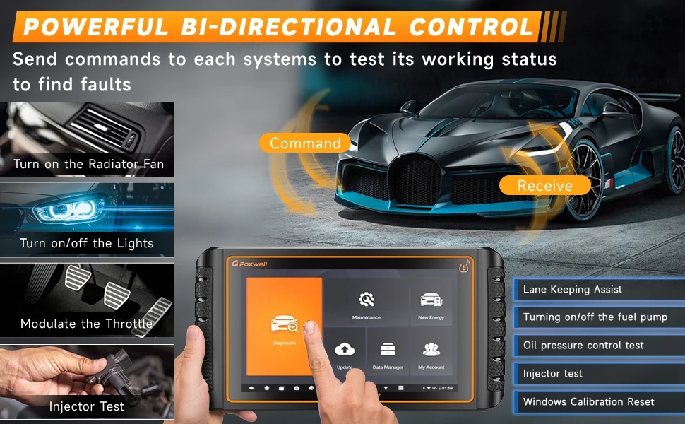 2025 New Foxwell NT1009 OBD2 Auto Scanner ECU Coding All System Diagnose Tool 35 Reset Bidirectional OBD2 Car Diagnostic Tools