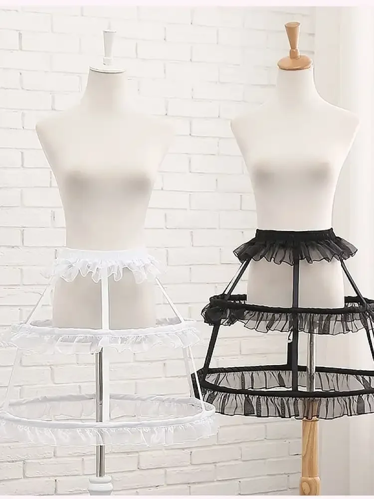 

Lolita Elastic Waist Hollow Birdcage Fish-bone Adjustable Petticoat