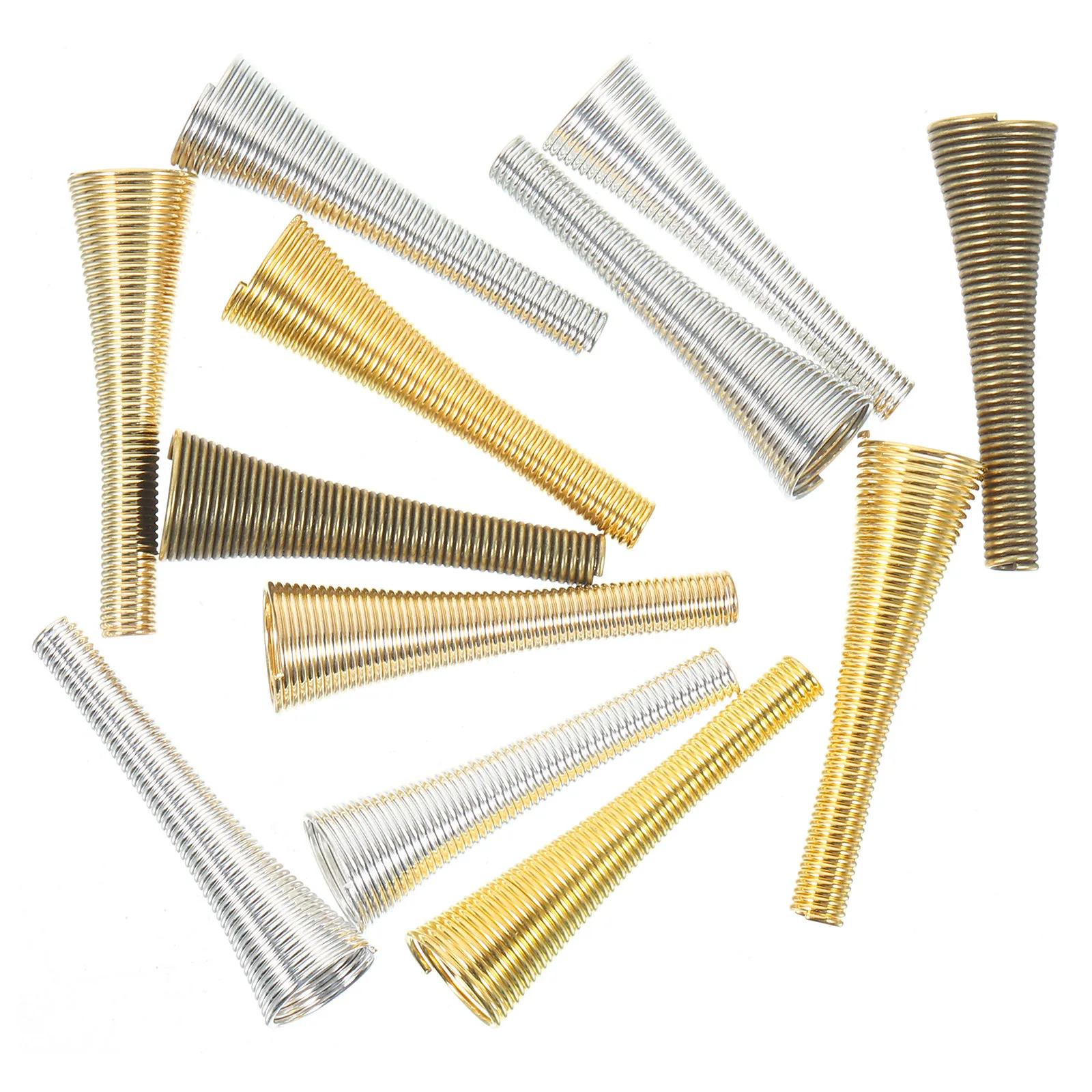 

60Pcs Metal Hollow Bead Caps Trumpet Flower DIY Jewelry Findings for Bracelets Necklaces Earrings Supplies Bead Caps