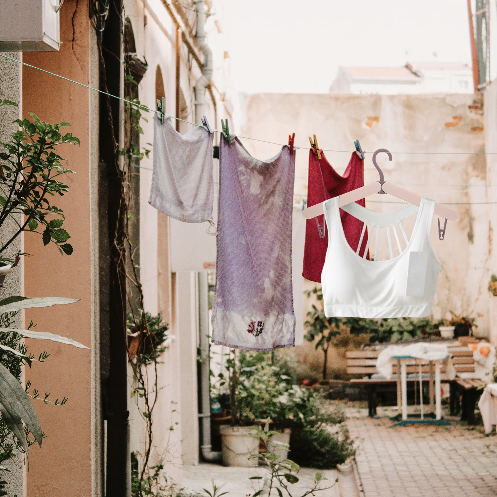 

Portable Clothes Rack Foldable Hanger Space Saving Travel Clothing Organizer Plastic Hangers For Closet Bedroom Gym Use