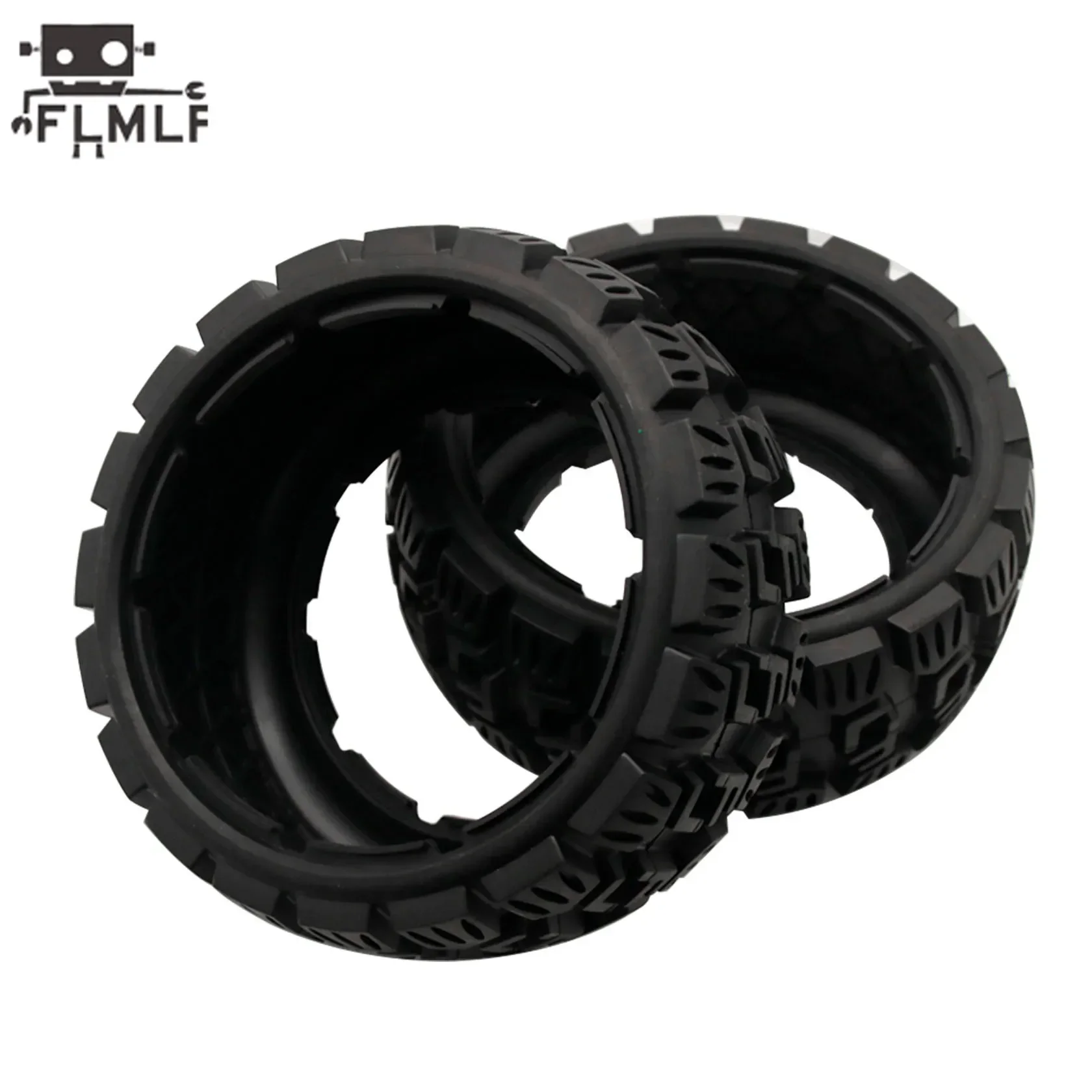 FLMLF Rc Car Wear-resistant Front or Rear Knobby Wheel Tire Skin Kit for 1/5 HPI ROFUN BAHA ROVAN King Motor BAJA 5B Truck Parts