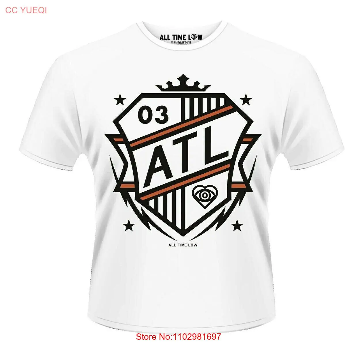 ALL TIME LOW - 03 ATL Logo Shield - Men's / Unisex size L t shirts BNWOT