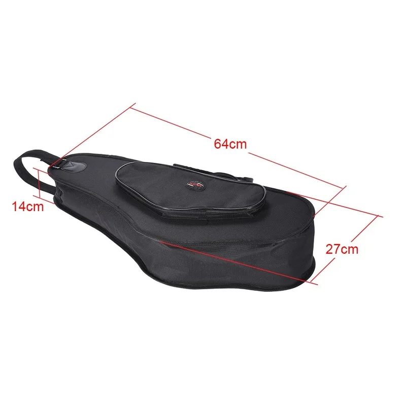 High Quality 600D Water-resistant Alto Saxophone Sax Bag Case 15mm Foam Double Zipper with Adjustable Shoulder Strap Pocket