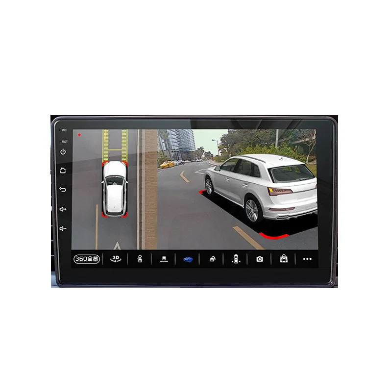 360 Degree HD Dash Cam With No Blind Spot Reversing Image System Android Large Screen 3D Navigation All In One Device