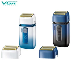 VGR 헤어 수염 전기 면도기 전문 이발사 면도기 트리머 대머리 면도기 충전식 방수 V-362