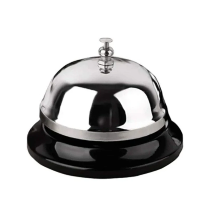 Cloche de service en métal, cloche de comptoir multifonctionnelle, cloche à pression manuelle, cloche de service pour cuisine, restaurant, bar