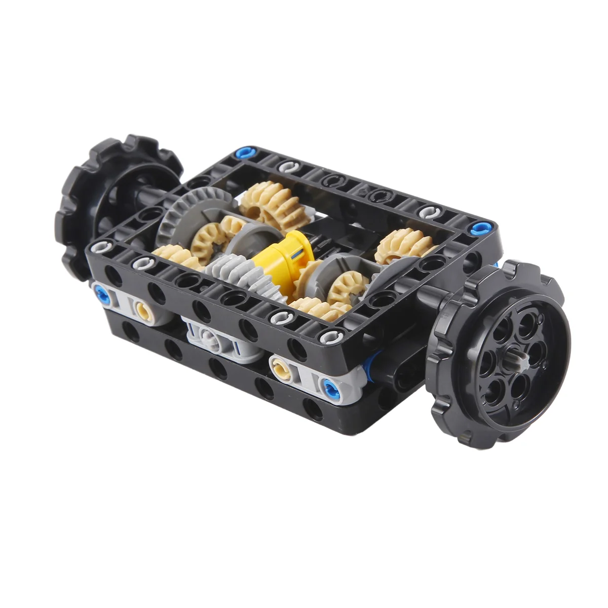 BAAA-MOC-19788 Tank Steering Structure Gear Differential Hole Arm Beam Assembly Power Motor Control Building Blocks