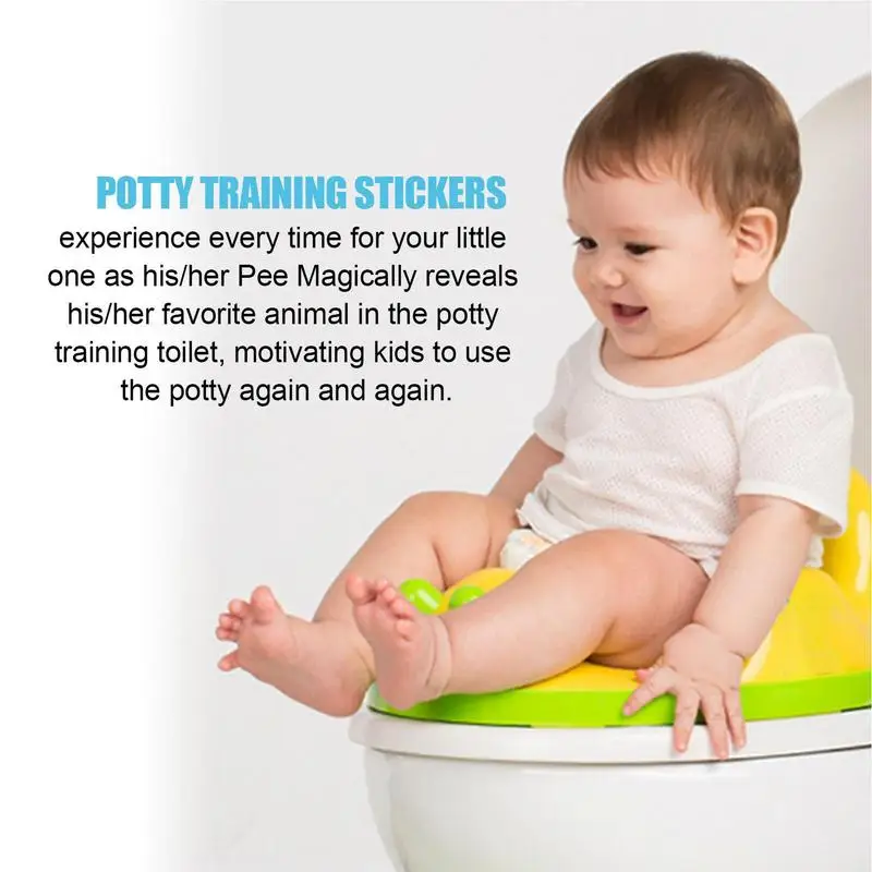 10Pack Toddler Potty Training Stickers Potty Training Seat Magic Sticker Cartoon Animal Theme Toddler Potty Training Toilet