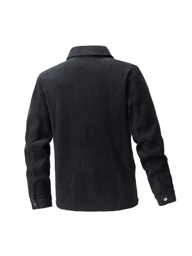 Men's Corduroy Jacket Autumn 2025 Urban Lapel Cotton Casual Trend Padded Coat New Arrivals