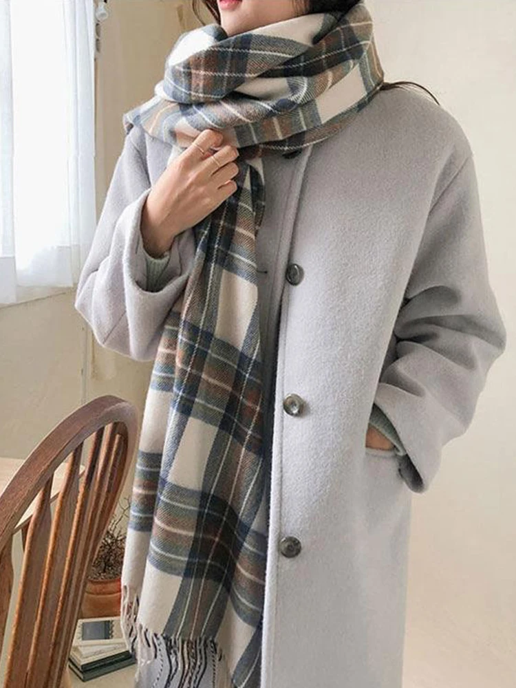 Free Shipping Echarpe Hiver Cashmere Women Scarf Winter Preppy Style Scarve Pashmina Mujer Femme Foulard Bufanda Long Wrap Shawl