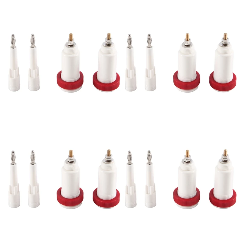 8 Paar 4 Mm Banaan Kruis Jack 10Kv-30Kv Hoogspanning Connector Plug En Socket Voeding test Instrument