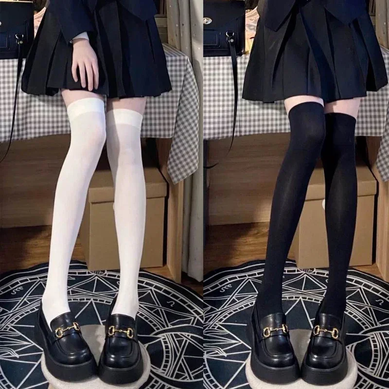 1/2 Paar süße Overknee-Socken für Damen und Mädchen, sexy Nylon-Wadensocken, oberschenkelhohe Strümpfe, Leggings, JK Lolita Cosplay Strumpfhosen – Detail 2
