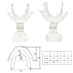 LX3 MX3 Dental Frame Cut Back Impression Trays Mandibular Denture Edentulous FCB Clear Ivolcar Style 6Pieces