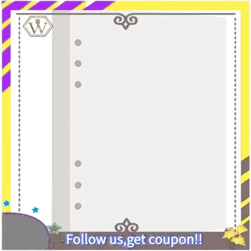 

AU33-Double-Side Reusable Blank Release Paper Page For 6-Ring A5 Sticker Binder Organizer- 80 Sheets Refill Inserts