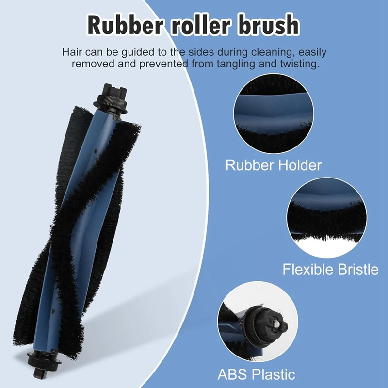 ABPQ-para aspiradora Eufy Omni C20, piezas de repuesto, cepillo lateral principal, bolsas para polvo, almohadillas para fregona, Kit de accesorios de filtros Hepa