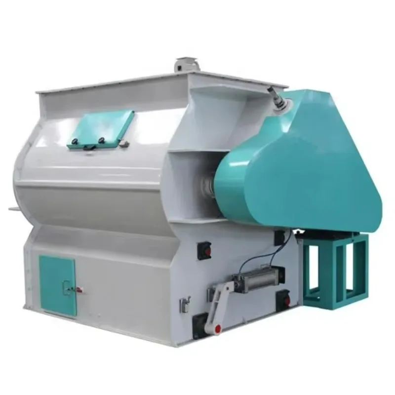 Ce Certified Pig Horizontal Biaxial Propeller Mixer Best Price New Batch Animal Feed Powder Electromechanical Movement