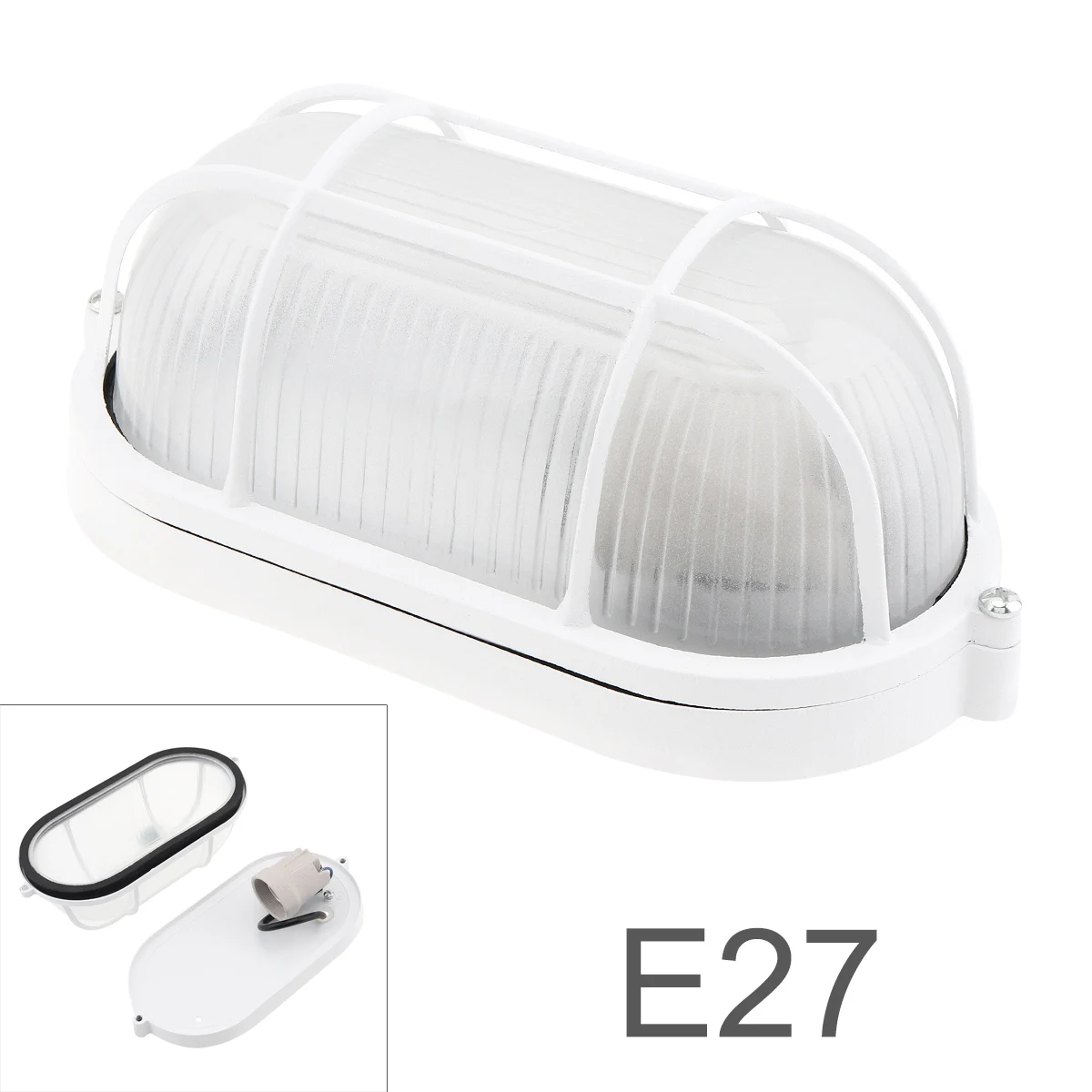 E27 Outdoor Moisture Wall Light Nautical Bulkhead Light Fixtures for Outdoor / Sauna Room / Storehouse with Frosted Glass Shade