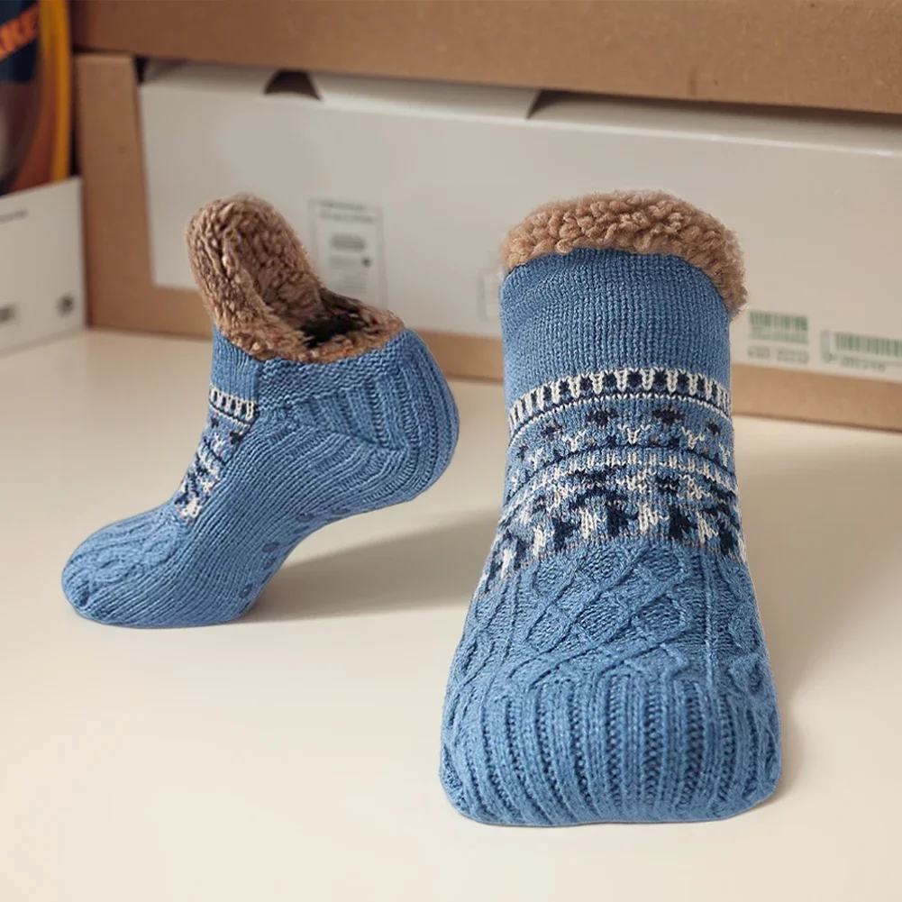 Dicke thermische rutschfeste Socken für Männer/Frauen – warme Winter-Ski-Fußball-Hausschuhe, Weihnachtsgeschenk – Detail 2
