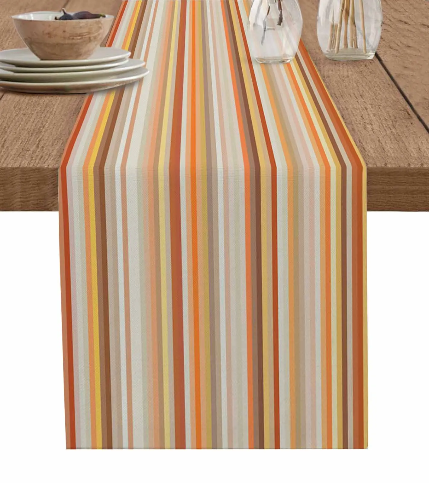 

Orange Stripes Geometric Abstract Table Runners Dresser Scarf Table Decor Wedding Dining Table Runners Holiday Party Decor