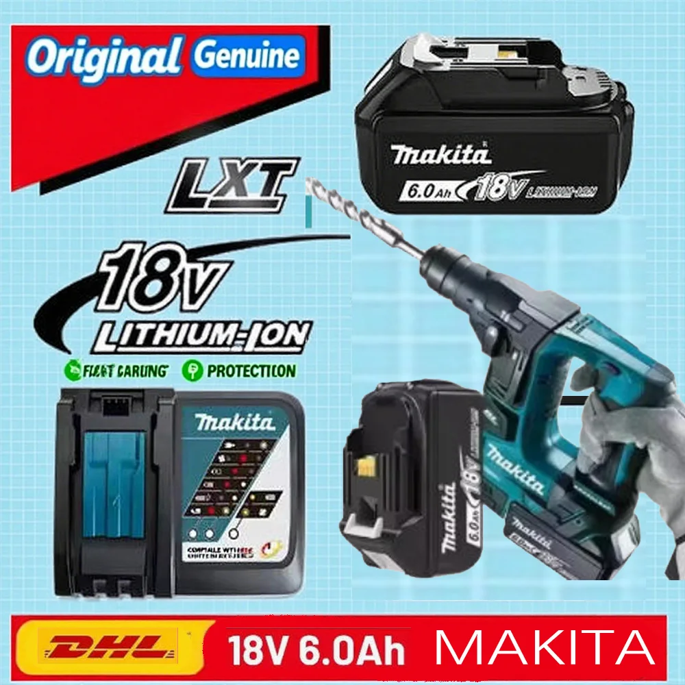 

100% Original Makita 18V 6.0Ah Durable Battery – Compatible with BL1840B/BL1880 LXT400