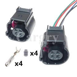 1 Set 4P 4H0973712A 4H0 973 712 A AC Assembly Electrical Connectors Car Sensor Wire Socket for VW Audi Auto Waterproof Plug