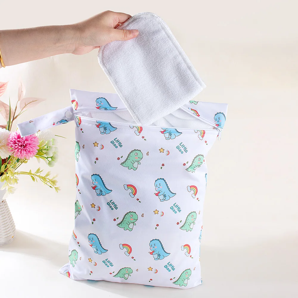 베이비쇼 유모차 걸이형 방수 가방 재사용 가능 엄마 가방 포켓 하나 방수 수영장 어린이집 오염 방지 기저귀 가방 (수영복 수납 가능)