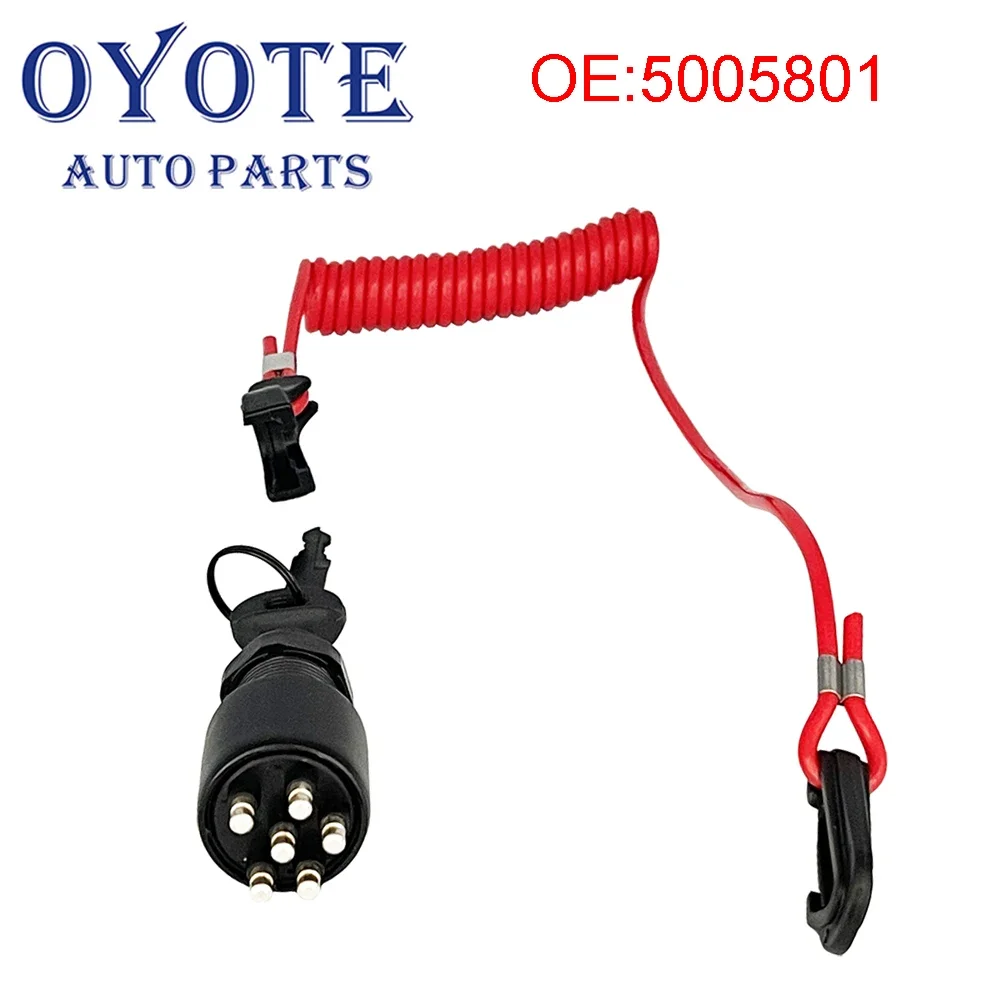 

OYOTE 5005801 Ignition Switch Key w/Lanyard For OMC BRP 1996 Up Johnson Evinrude For Evinrude For Johnson