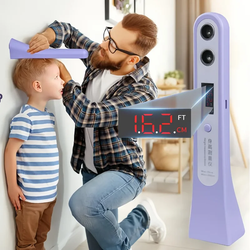 

2m Ultrasonic Height Measure Tool - Portable & Digital for Adults Children Accurate Stadiometer Camping Home Travel Accessory