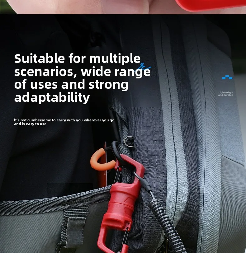 QAJTAO 1-4 Stück Magnetische Einziehbare Schnalle, Einziehbares Seil, Anti-Verlust-Hängeschnalle, Outdoor-Angelrucksack-Schlüsselanhänger – Detail 13