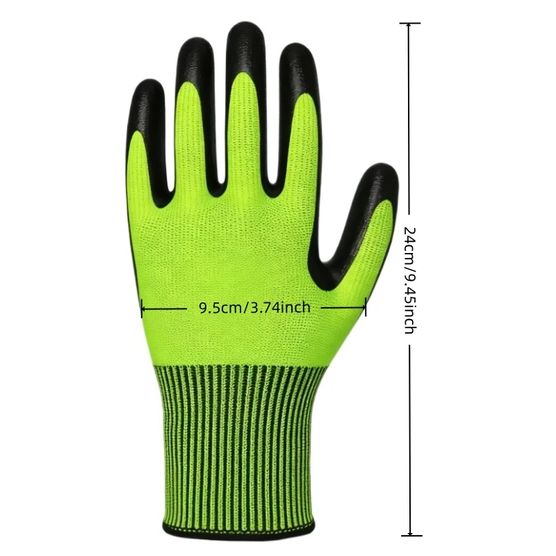 20 قطعة قفازات العمل المغلفة بالنتريل الثقيلة سلس متماسكة قفازات أمان للرجال البناء الصناعي البستنة قفازات العمل