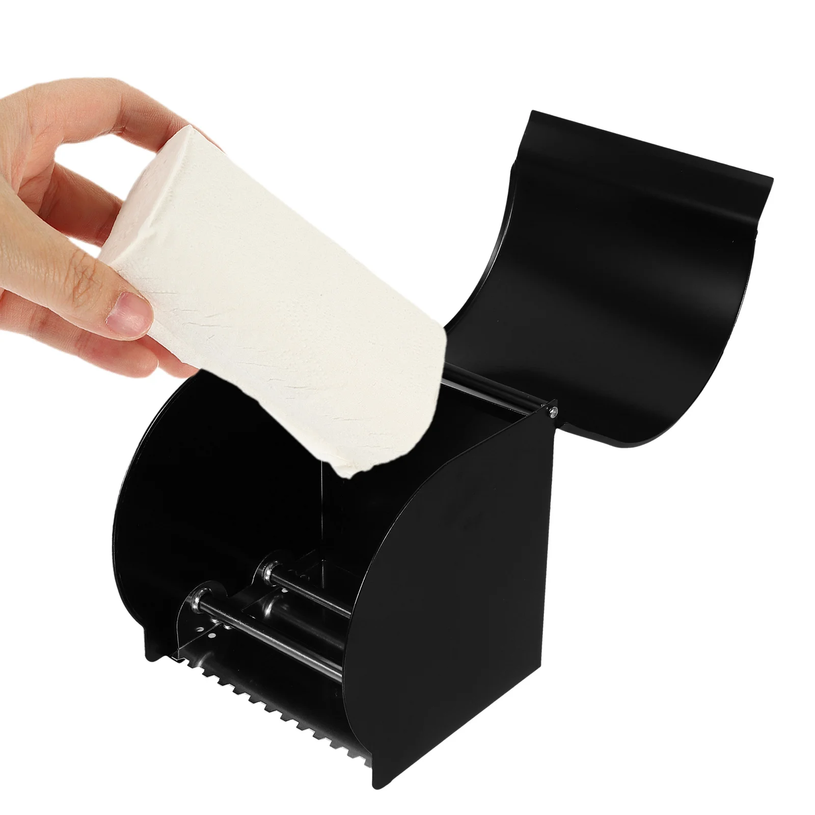 

Stainless Steel Tissue Box Black Waterproof Rust-Proof Large Capacity Wall-Mounted Bathroom Tissue Holder No Drill Installation