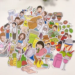 25pcs Sports Nutrition Light Food Handbook Crafts And Scrapbooking Stickers Book Student Label Decorative DIY Stationery
