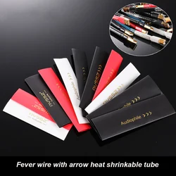 1M Heat Shrink Tube Φ12-18mm x 8mm Thick Insulated with Arrow Markings | High Temp Speaker Wire Cable Sleeve for DIY Audio
