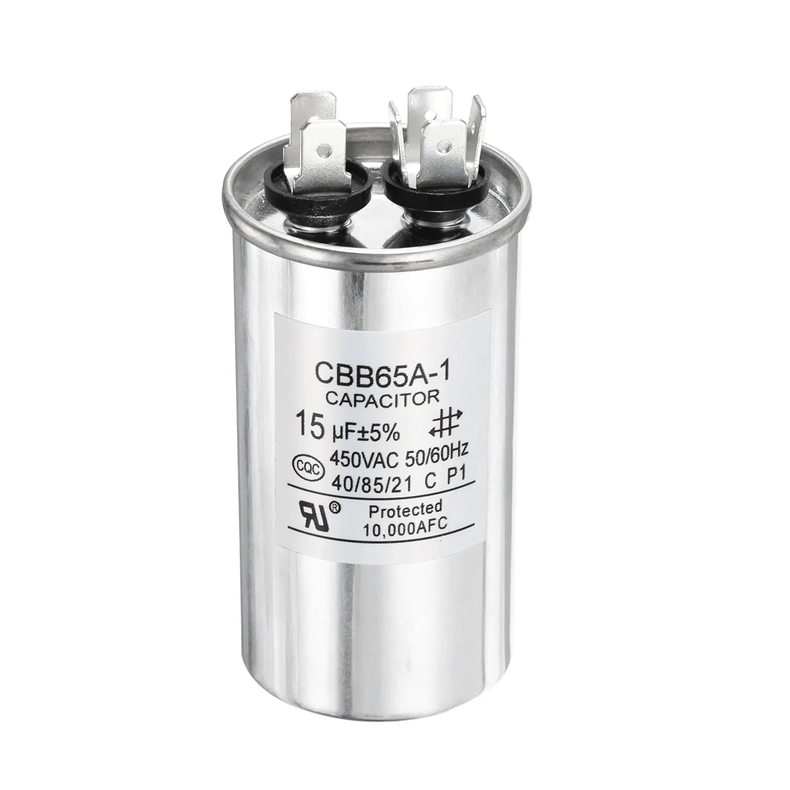 1/2Pcs CBB65 Capacitor 15-100uF 450V Run Round Capacitor for AC Electric Motor Start HVAC Compressor Generator Heat Pumps