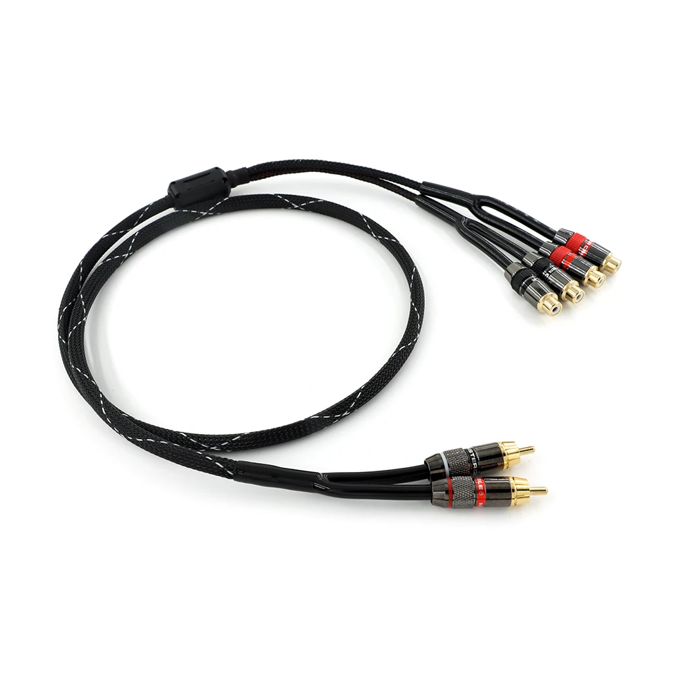 Canare L-4E6S RCA Plug Splitter Stéréo Audio Vidéo Câble 2 Mâle à 4 female touristes Haut-Parleur Y Adaptateur Connecteur Extension rette