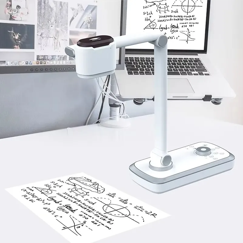 4K Portable Document Visualizer With LED Light Auto Manual Control  USB Interface For Classroom Teaching Document Capture