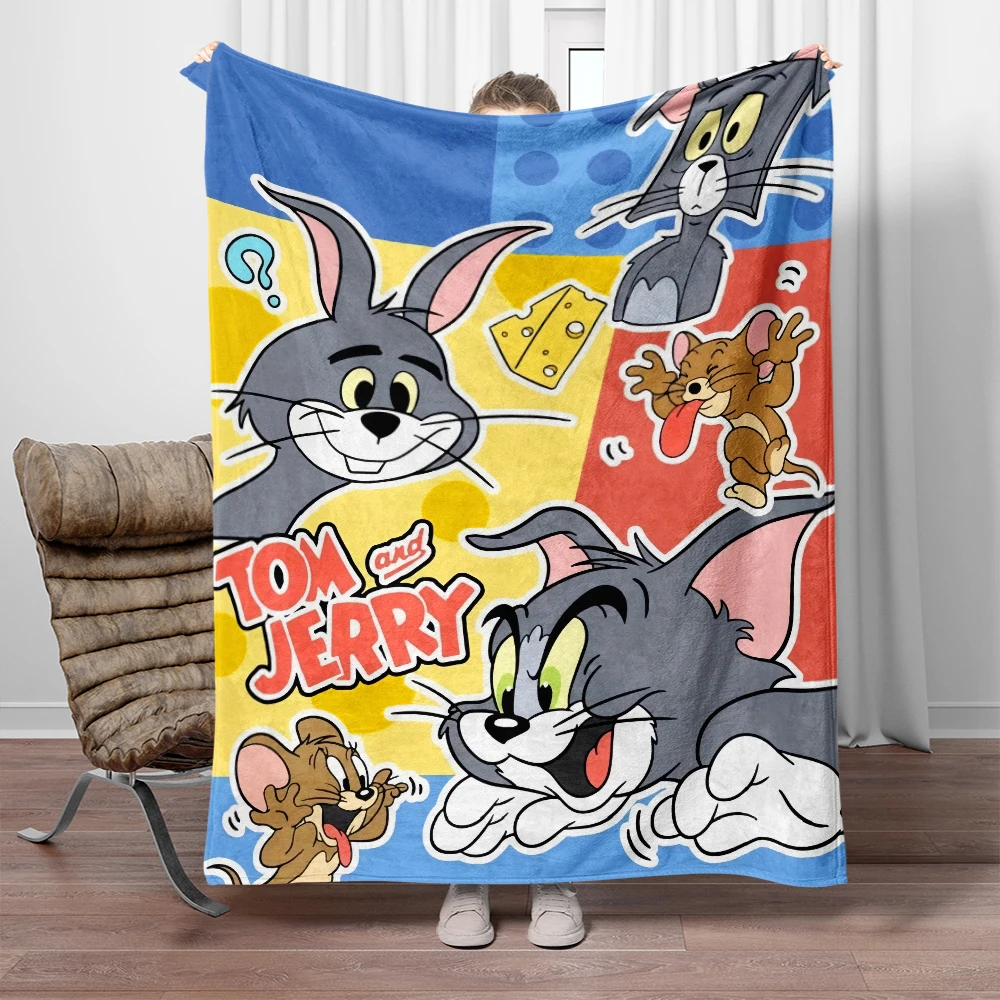 Tom and Jerry HD Printed  Blanket,Lightweight Flannel Throw for Bed, Travel, Camping, Livingroom, Office, Couch,Chair  blanket