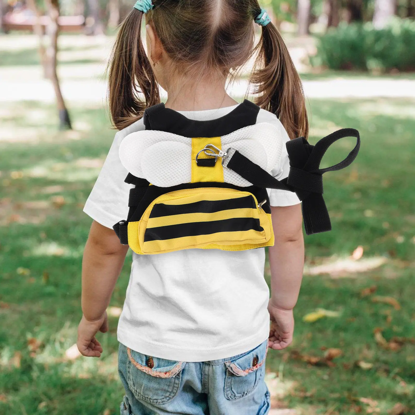 Toddler Leash Backpack Safety Harness Adjustable Tether for Kids Anti-Lost Wrist Link Cute Design Comfortable Breathable