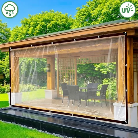Transparent Waterproof Cloth Thickened Oilcloth Garden Rainproof Plastic Cloth Plant Cold-proof Heat Insulation Tarpaulin