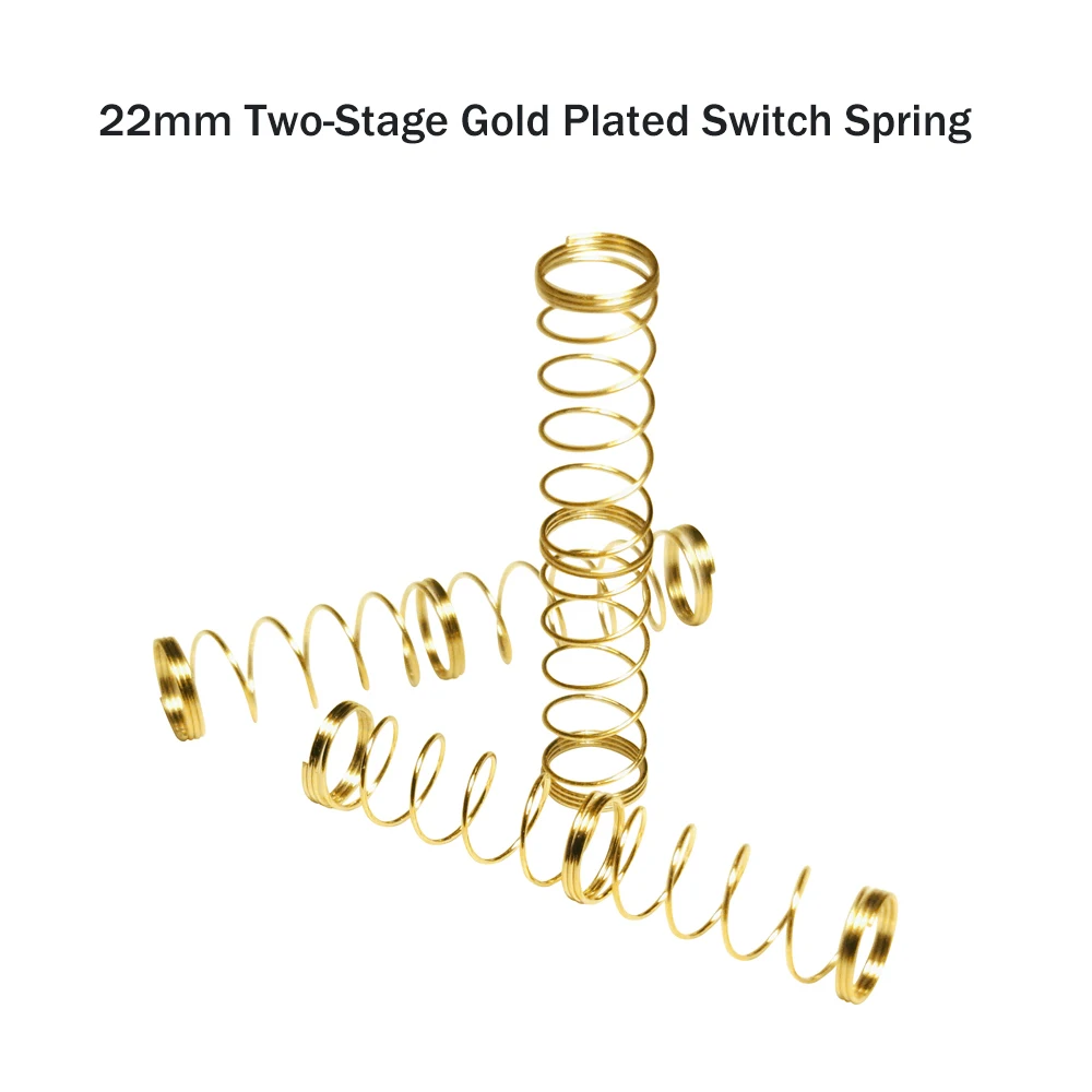 สวิตช์สปริงชุบทองแบบสองขั้นตอน22มม. สำหรับ MX สวิตช์แป้นพิมพ์เชิงกล110ชิ้น