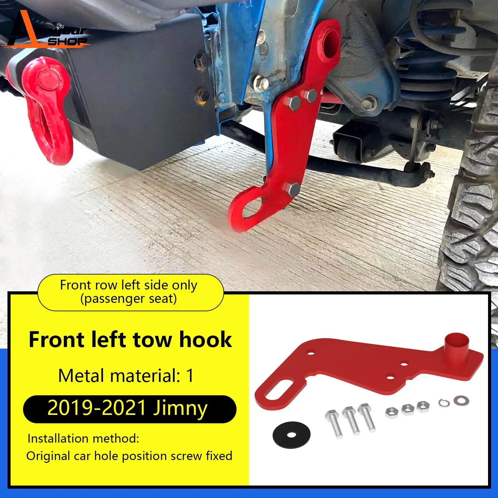 

Areyourshop Left Front Towing Hitch Trailer Hitch For Suzuki Jimny JB64W JB74 2019-2023 Car Accessories Part